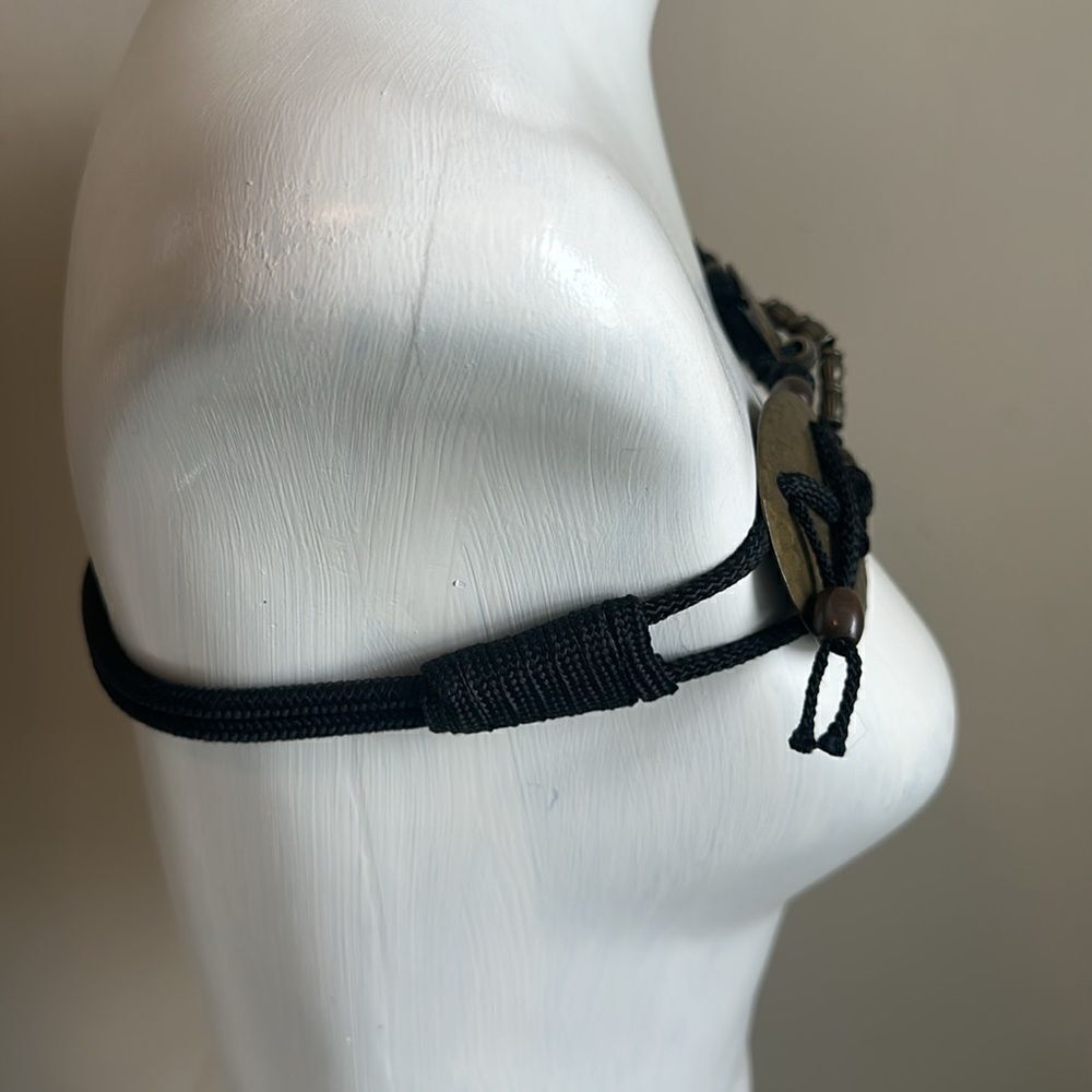 Vintage Metal/Bead/Bungee Belt Accessory 30” M - Picture 2 of 5